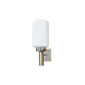 JS-VP S-509-1W-SN Modern Wall Lights 1xE27 Mild Steel & Glass Material Silver & White Finish