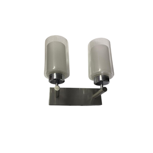 JS-VP S-5010-2W Modern Wall Lights 2xE27 Mild Steel & Glass Material Silver & Clear, Frosted Finish