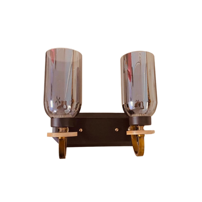 JS-VP S-529-2W Modern Wall Lights 2xE27 Mild Steel & Glass Material Brown & Smoky Finish
