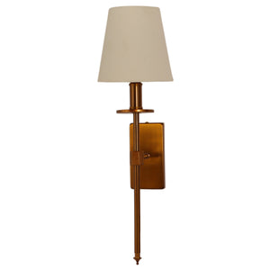 JS-VP S-452-1W Cloth Shade Wall Lights 1xE27 Mild Steel & Fabric Material Antique & White Finish