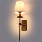 JS-VP S-452-1W Cloth Shade Wall Lights 1xE27 Mild Steel & Fabric Material Antique & White Finish