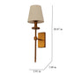 JS-VP S-452-1W Cloth Shade Wall Lights 1xE27 Mild Steel & Fabric Material Antique & White Finish