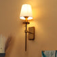 JS-VP S-452-1W Cloth Shade Wall Lights 1xE27 Mild Steel & Fabric Material Antique & White Finish