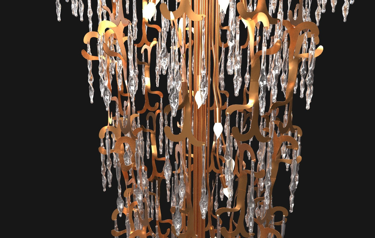 Twisted Petal Blossom Tree Chandelier