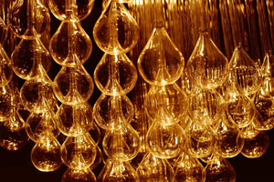 Molten Copper Glass Chandelier – A Statement Piece for Grand Living Spaces