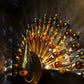Amber & Emerald Plume Wall Chandelier – A Jewel-Toned Statement for Grand Lobbies