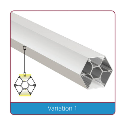 JS-JAS Suspended Alluminium Profile For Strips 143-JAS-S0101