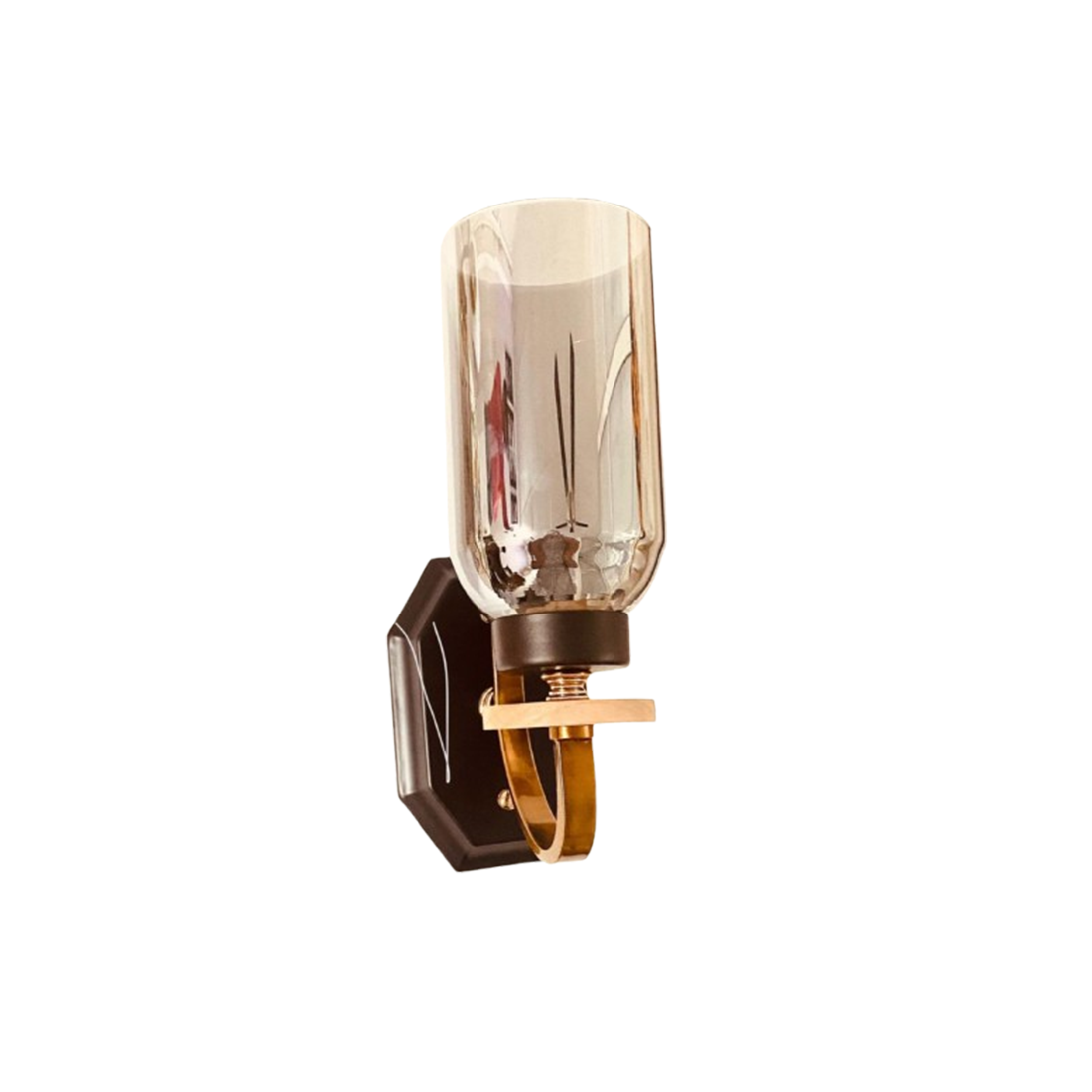 Brown & Smoky Glass Wall Lights