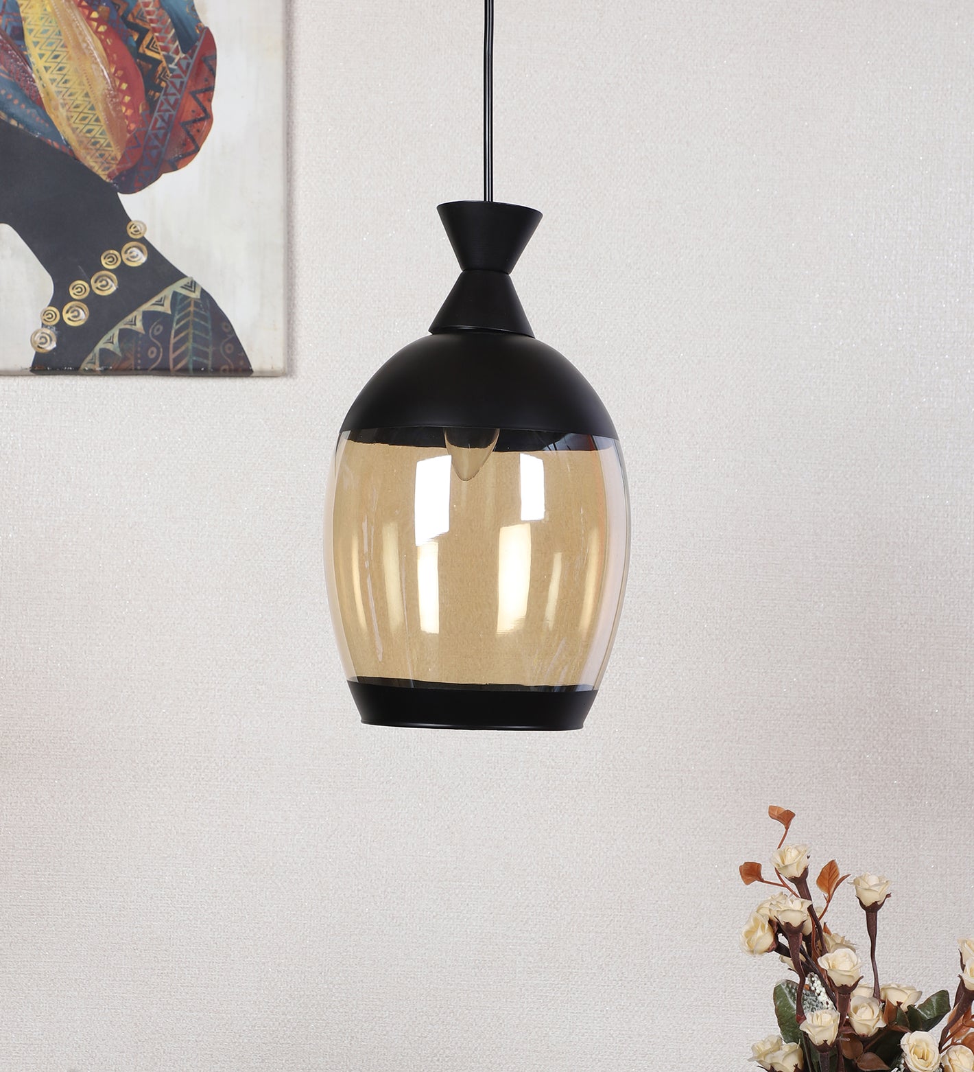 Eliante by Jainsons Lights-Glass Hanging Lights-Z-217-1LP-E27 holder