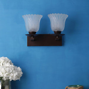 Metal Wall Mounted Uplight Sconce (Brown) | Z-285-2W | Included Bulb | Eliante by Jainsons Lights