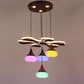 Brown Metal Hanging Light - a-216-4lp - Included Bulb