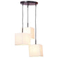 ELIANTE Black Iron Base Fabric Shade Hanging Light - A-4446-3Lp - Bulb Included