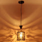 ELIANTE Black Iron Base Gold Glass Shade Hanging Light - A-4478-1Lp - Bulb Included