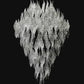Aurora Frost Chandelier – Elegant Frosted Glass Leaves for Modern Interiors