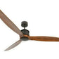 JS-LXR Modern AC 52″ Ceiling Designer Fans AA0025-Matt Black Motor & Walnut Blades