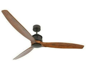 JS-LXR Modern AC 52″ Ceiling Designer Fans AA0025-Matt Black Motor & Walnut Blades