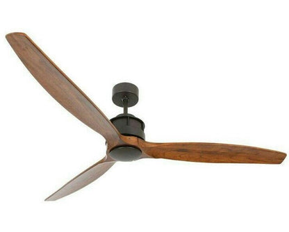 JS-LXR Modern AC 52″ Ceiling Designer Fans AA0025-Matt Black Motor & Walnut Blades