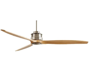 JS-LXR Modern AC 52″ Ceiling Designer Fans AA0036-Antique Brass Motor & Maple Wooden Blades