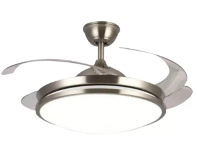 JS-LXR Modern BLDC 42” Ceiling Chandelier Fans AA0051-Satin Nickel