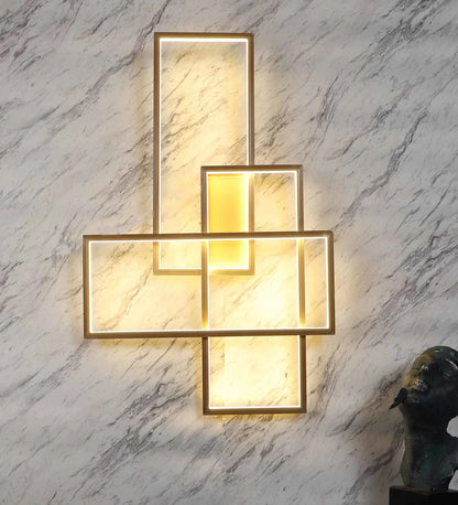 Abstract Gold Aluminium Wall Light | I-0086-LED | Included Bulb | Eliante by Jainsons Lights