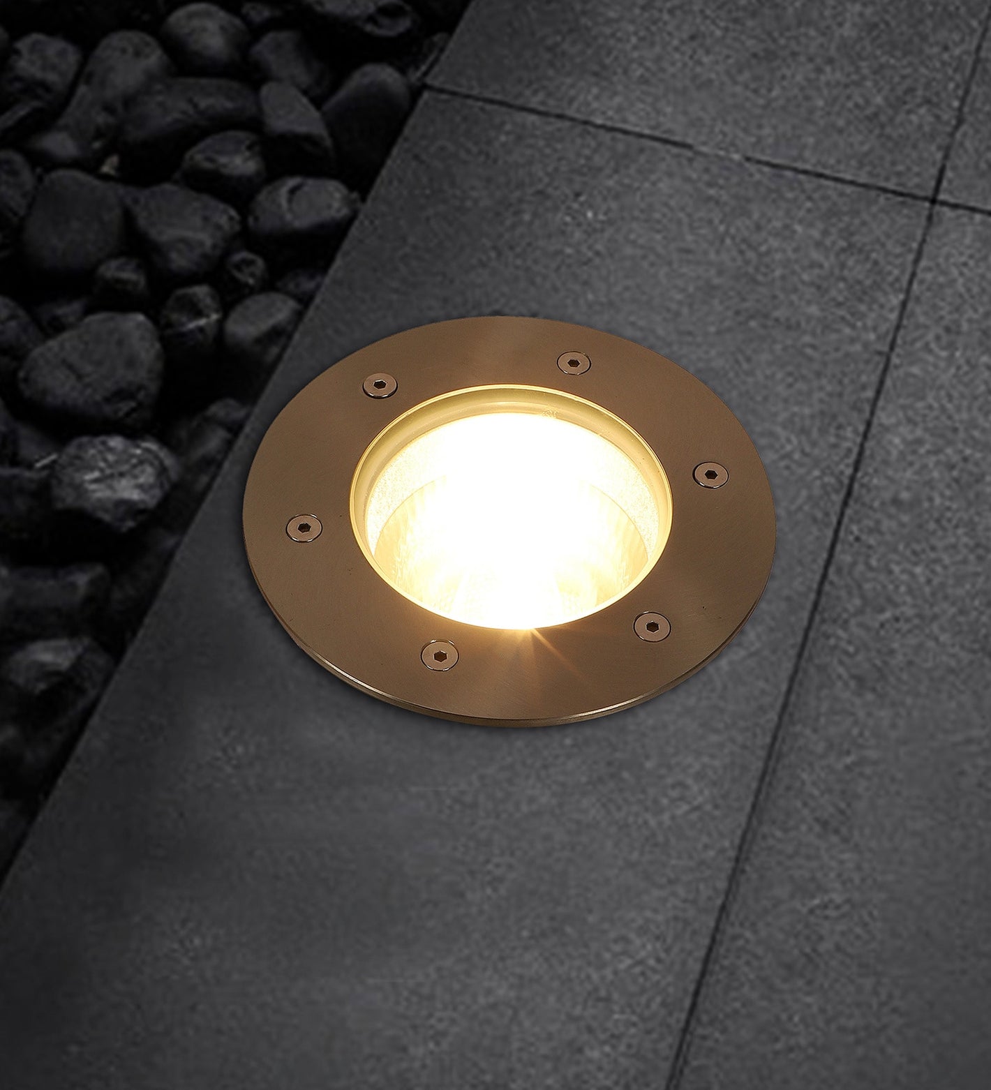 Ademan Silver Aluminium Burial Light Out Door | LE-1101-CW | Included Bulb | Eliante by Jainsons Lights