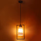 ELIANTE Brown Wood Base Red Glass Shade Hanging Light - Aj-1243-1Lp-Red - Bulb Included