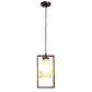 ELIANTE Brown Wood Base Green Glass Shade Hanging Light - Aj-1244-1Lp-Green - Bulb Included