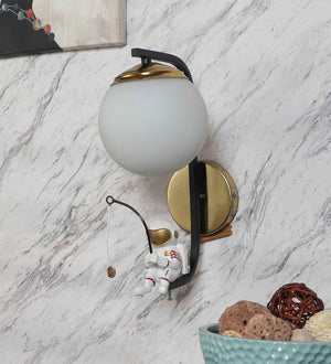 Alian Black and Gold Iron Wall Light | ALIAN-WL | Included Bulb | Eliante by Jainsons Lights