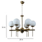 Adriana Gold Iron Globe Chandelier | 5022-6lp | Included Bulb | Eliante by Jainsons Lights