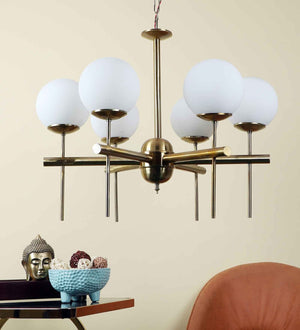 Adriana Gold Iron Globe Chandelier | 5022-6lp | Included Bulb | Eliante by Jainsons Lights