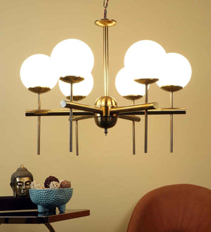 Adriana Gold Iron Globe Chandelier | 5022-6lp | Included Bulb | Eliante by Jainsons Lights