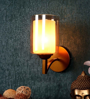 Alif Gold Iron Wall Light | S-400-1W | Included Bulb | Eliante by Jainsons Lights