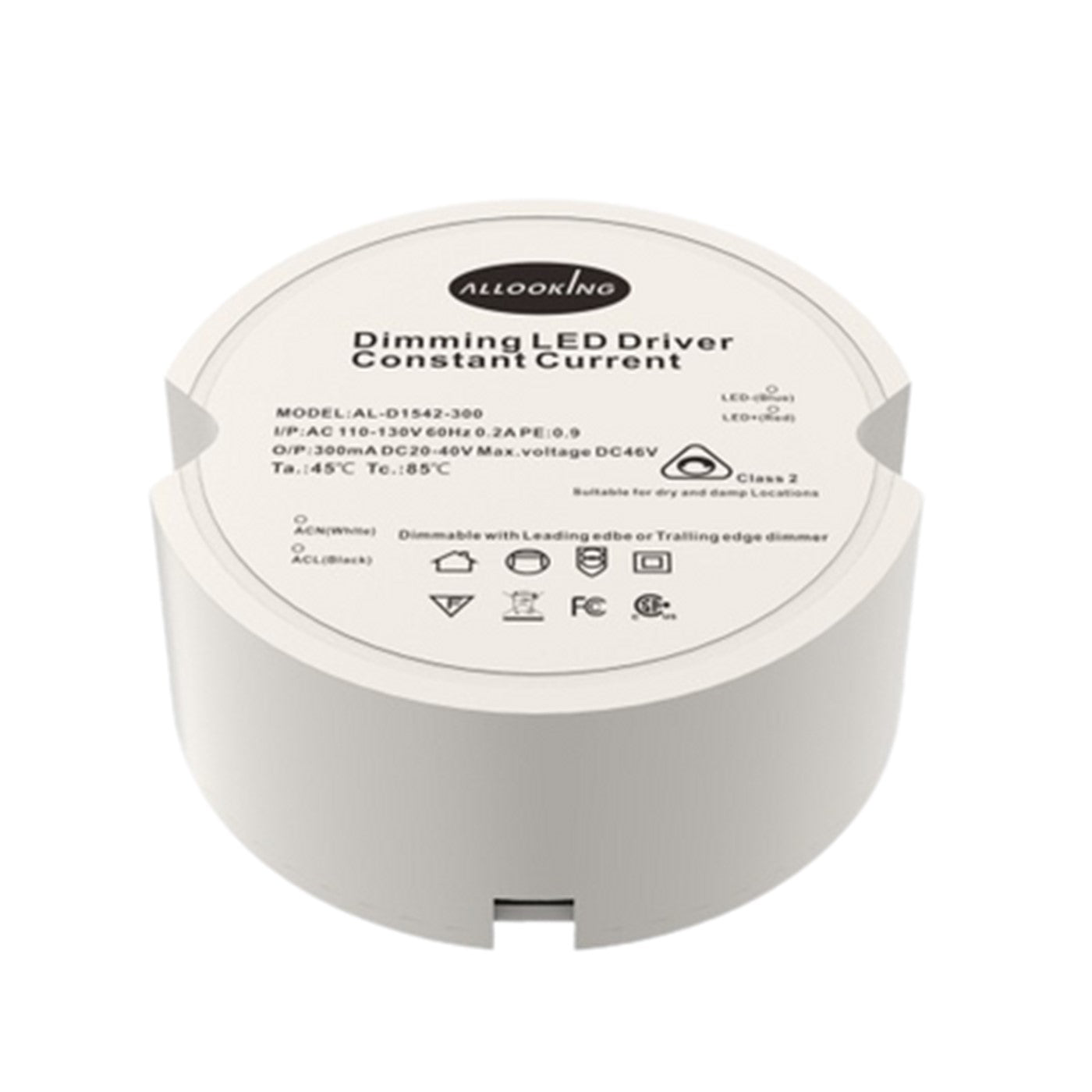 Allooking 8-43v 500ma 20W Constant Current Triac Dimmable Driver