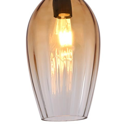 JSPHILO Amber 4-304-1xE27 Impressions Glass Hangings