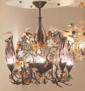 Amber Flame Wildflower Chandelier