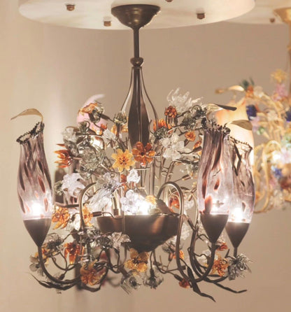 Amber Flame Wildflower Chandelier