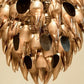 Amber Pinecone Glass Chandelier – A Golden Statement for Double-Height Spaces