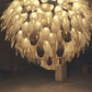 Amber Pinecone Glass Chandelier – A Golden Statement for Double-Height Spaces