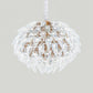 Amber Quill Glass Bloom Chandelier - close-up of individually hand-blown glass quill elements