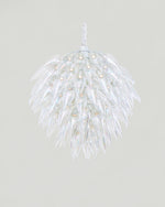Amber Quill Glass Bloom Chandelier - hand-blown glass sphere pendant, studio view