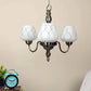 Antique Brass Aluminium Shaded Chandelier | JS-6114-3LP-Wh | Included Bulb | Eliante by Jainsons Lights
