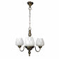 Antique Brass Aluminium Shaded Chandelier | JS-6114-3LP-Wh | Included Bulb | Eliante by Jainsons Lights