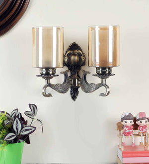 Paxton Aluminium Wall Mounted Uplight Sconce (Antique Brass) | JS-1213-2W | Included Bulb | Eliante by Jainsons Lights
