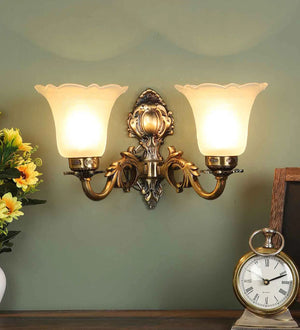 Ladder Antique Brass Metal Wall Sconces | no-2-2w | Included Bulb | Eliante by Jainsons Lights