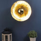 Wave Metal Flush Mount Wall Light (Antique Brass Finish) | L-56-BRASS-1W | Included Bulb | Eliante by Jainsons Lights