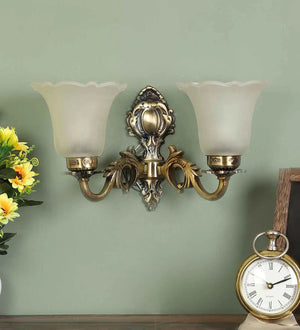 Ladder Antique Brass Metal Wall Sconces | no-2-2w | Included Bulb | Eliante by Jainsons Lights