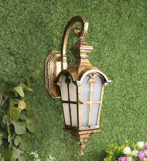 Miu Antique Gold Aluminium Outdoor Wall Light | JS-PARI-1W-A | Included Bulb | Eliante by Jainsons Lights