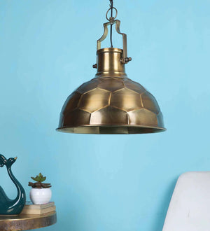 Winfrey Antique Gold Brass Hanging Light | M-20113-1LP | Included Bulb | Eliante by Jainsons Lights