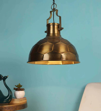 Winfrey Antique Gold Brass Hanging Light | M-20113-1LP | Included Bulb | Eliante by Jainsons Lights