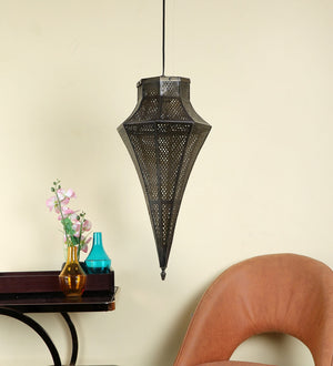 Alpha Brown Iron Hanging Light | 2202 | Included Bulb | Eliante by Jainsons Lights